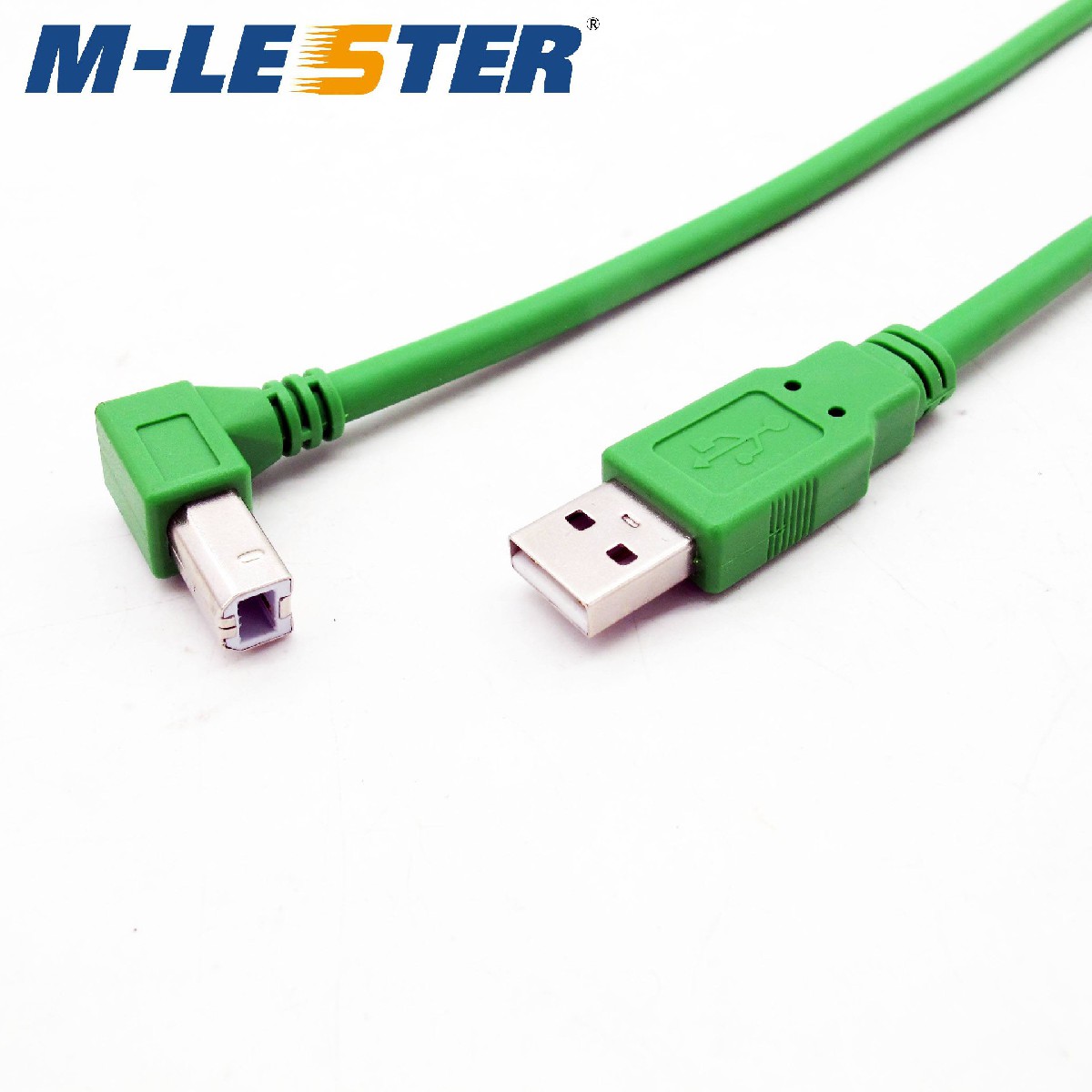 USB打印線(xiàn)2.0B頭彎角90度雙絞雙屏蔽數(shù)據(jù)線(xiàn)